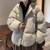 OEMG美式潮牌棉服男女冬季保暖加厚高级感宽松棉袄棉衣外套情侣面包服 MBF200灰色 XL [建议125-140斤]