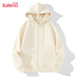 班尼路（Baleno）连帽羊羔绒卫衣开衫外套女2025年春秋季宽松加绒加厚保暖棉服上衣