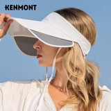 卡蒙（Kenmont）女夏天防紫外线遮阳帽户外运动鸭舌帽女速干太阳帽空顶帽子3228 浅卡其色 可调节 57cm