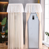 一朵（YIDUO） 一朵 空调罩立式柜机空调柔风帘蕾丝防尘罩开机不取 开机不取布拉格玫瑰+黄 170*50*30