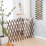 恰好时光防腐木栅栏花园碳化木围栏篱笆庭院围墙网格爬藤碳化竹碳化120cm