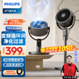 飞利浦（PHILIPS）空气循环扇家用电风扇3D自动摇头直流变频24档轻音无噪立式智能遥控定时落地扇换气扇对流涡轮扇 ACR3242CFD【24档风+远距离遥控】