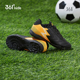 361°儿童足球鞋春季男童中大童软弹足球运动鞋 【足球鞋】黑 37