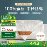 博洋家纺 络瑶白 抑菌100%蚕丝被 加厚春秋被子4.8斤200*230cm