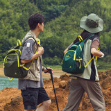 FOUVOR户外双肩包登山包新款男女旅行背包爬山徒步旅游运动休闲学生书包 绿色（中款多口袋）