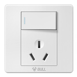 公牛(BULL) 开关插座 G07系列 16A大功率带开关插座 86型面板G07E204A 白色 暗装