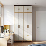 林氏家居成品衣柜卧室小户型收纳柜储物柜实木脚衣橱国家补贴橱柜JC18D 【E0级四门B组合】1.4m衣柜+顶柜