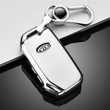 GGO适用起亚钥匙套2022款智跑钥匙套K3包KX3傲跑扣壳钥匙保护套专用 起亚智能全包铂金银+金属挂扣