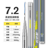 光威（GW） 光威清波技大物综合湖库台钓鱼竿28调碳素手竿轻硬鲤青草 7.2m 清波技湖库