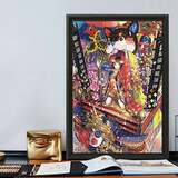 港越实木拼图框架裱框拼图相框挂墙装饰画框定制 3225黑色 1000片50.5*70.5cm不含画