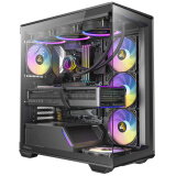 安钛克(Antec) C3 海景房机箱ATX台式主机游戏双玻璃侧透/水冷/Type-C/RTX 40系显卡/ARGB灯条/易拆装