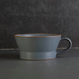 和风四季 北欧素烧哑光釉纯色陶瓷杯子水杯马克杯早餐杯办公室水杯牛奶杯 灰色早餐杯（360ml)单个