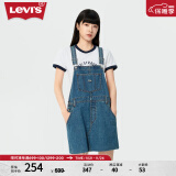 Levi's李维斯女士牛仔背带裙青春阳光俏皮灵动时尚百搭 蓝色 XS