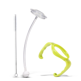 安配 安配贝亲宽口径奶瓶配件新生婴儿玻璃PPSU吸管手柄重力球通用 奶瓶吸管+手柄（绿色）