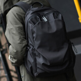 SWISSMILITARY瑞士军士刀双肩包男士背包休闲旅游笔记本电脑包大容量大学生书包 黑色 中号14寸 30*19*43cm