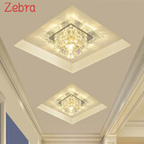 华迪诺水晶过道灯led走廊灯玄关灯入户灯客厅筒灯吊顶射灯创意小吸顶灯 5瓦 暖光 14厘米-暗装：需开孔5-10厘米