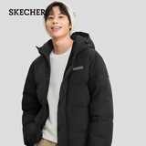 斯凯奇（Skechers）羽绒服连帽保暖外套休闲短款大衣男女同款L324U154