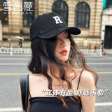 雪茜曼R字母软顶棒球帽女韩版简约显脸小显瘦百搭运动休闲ins鸭舌帽男女