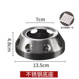 宏虎蜡烛加热器一体套装玻璃加热煮茶壶餐厅泡茶保温煮茶器底座温茶炉 不锈钢底座+白莲花蜡烛25个装X1