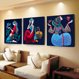 伊人5d钻石画三联画阿诗玛2024新款手工贴钻画客厅满钻卧室人物钻石绣 实惠【油画布】炫彩钻石画 S30423 阿诗玛【50x50cm】三联画