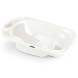 cam IL MONDO DEL BAMBINO意大利原装进口新生婴儿洗澡盆加厚可坐可躺硅胶防滑宝宝儿童洗澡 白色U02【硅胶防滑坐躺两用】