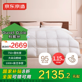 京东京造Duvet D'oie杜唯朵羽绒被 95%国产鹅绒被子冬季1150g 2.2*2.4米