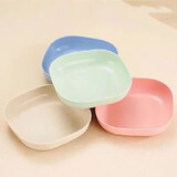 舒意鸟吐骨碟餐桌垃圾盘家用四季网红小吃零食盘瓜子盘小麦吐骨头骨碟子 混色8个装 1寸