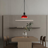 PIHOVO意大利frisbi餐厅吊灯北欧设计师款飞碟灯餐吊灯现代简约餐厅灯 小号红色【原版品质】直径400mm