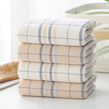 金号毛巾 纯棉无捻双层纱布艺强吸水 家用情侣男女儿童可用A类一等品新疆长绒棉 无印全棉舒适洗澡洗脸巾 双面纱布-4条（白2+棕2）