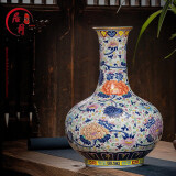 居月梦 景德镇陶瓷花瓶摆件青花瓷瓷器新中式客厅插花轻奢高档大瓷瓶玄关书房摆设 仿清乾隆青花斗彩描金赏瓶