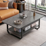 立太茶几客厅小户型家用小茶几现代简约沙发边几桌矮桌茶台茶桌子 100CM 曜岩灰色【加厚钢架】