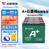 天能电池48v12/20a适用台铃雅迪超威电动车电池原装6-dzf-12铅酸电池 60V20AH(5只)以旧换新 .