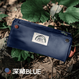 弘典卷帘笔袋大容量 深藏BLUE大容量女文具盒 馥郁奶香 简约纯色文具袋初高中学生高颜值铅笔盒
