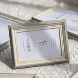 云创典 简约相框摆台树脂相框 装饰摆桌美甲展示相架相框 莫兰迪绿 8寸【挂摆两用】内径15.2*20.3