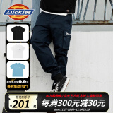 dickies 休闲裤 男女同款新复古回潮印花多口袋束口工装裤百搭8938 深海军蓝 28