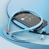 Dear Mean 所有手机通用蓝牙耳机磁吸挂脖式无线运动跑步半入耳颈挂式蓝牙耳机安卓通用 马卡龙+海蓝色