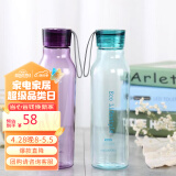 乐扣乐扣（LOCK&LOCK）运动塑料水杯学生杯便携随手带杯子两件套550ml*2 HLC644S601