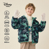 迪士尼（DISNEY）儿童装男童轻薄三防连帽羽绒服白鸭绒外套24冬DB341KE02青130