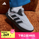 adidas ADIPUFF面包鞋柔软舒适保暖可踩跟棉鞋冬季阿迪达斯轻运动 轨道灰/黑色 36.5