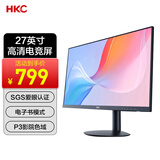 HKC27英寸 2K IPS显示器 100Hz广色域电子书低蓝光不闪屏 升降旋转设计办公液晶台式电脑屏幕 T2752Q