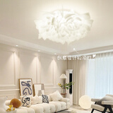 大观园（DGY）北欧设计师卧室吸顶灯意大利浪漫花瓣客厅主灯广东中山灯具194O 36W 9671-白色-75cm无极调光-