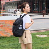 杉木山装户外超轻皮肤包女夏季轻便折叠双肩包便携运动背包轻薄旅行登山包 黑色-蜻蜓27L