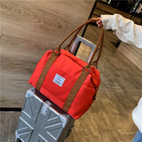 双星手提旅行包女短途行李包袋大容量干湿分离运动健身包 红色【小号】