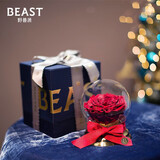 野兽派（THE BEAST）白雪公主的苹果音乐水晶球永生花玫瑰花礼盒教师节生日礼物