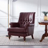 堂和聚（tangheju） 单人沙发椅休闲真皮椅老虎椅美式欧式客厅沙发简约真皮单椅1831 单人超纤皮料颜色备注