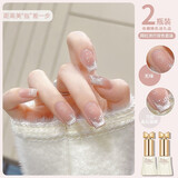 蜜糖小姐秋冬脚趾甲指甲油胶2025年新款显白流行极光月光魔镜粉美甲店专用 无味+万能晶石猫眼 无规格