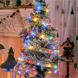 TaTanice 圣诞装饰品灯串圣诞节串灯圣诞树彩灯串商场超市氛围布置装饰