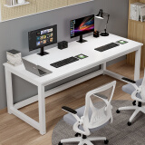 雅美乐大桌子电脑桌工作台居家学习桌家用简约成人学生书桌1.6米白色