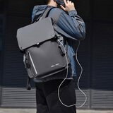 Calico Klare背包男休闲时尚双肩包大容量商务旅行电脑包潮流初高中大学生书包 灰色【升级牛津纺】