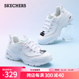 斯凯奇（Skechers）女鞋春夏季节小白鞋网面透气舒适运动熊猫鞋厚底增高老爹鞋运动鞋 【小白鞋】66666200-WHT 35